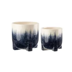 Cachepot - Set 2 pezzi Cm. 20x20 h. - 25x25 h. - L'oca Nera