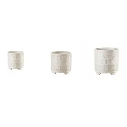 Cachepot - set 3 pezzi Cm. 15x16 h. - 20x20 h. - 23x23,5 h. - L'oca Nera