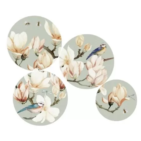 Piatti decorativi da parete Amelia - set 4 pezzi - 3 pezzi Cm. 26,5 - 1 pezzi Cm. 20,5 - L'oca Nera