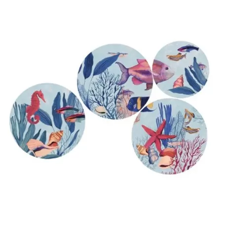 Piatti decorativi da parete Male'- set 4 pezzi Cm. 2 pezzi 26,5 - 2 pezzi Cm. 20,5 - L'oca Nera