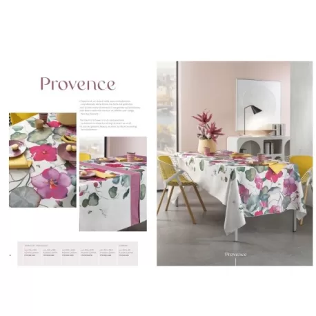Provence, Tovaglia antimacchia Cm.155x180, 6 posti - L'oca Nera