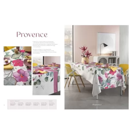 Provence, Tovaglia antimacchia Cm.155x230, 8 posti  - L'oca Nera