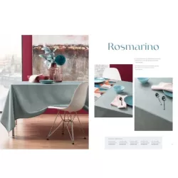 Rosmarino, Tovaglia antimacchia Cm.155x230, 8 posti  - L'oca Nera 2