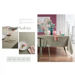 Salvia, Tovaglia antimacchia Cm.155x155, 4 posti - L'oca Nera 2