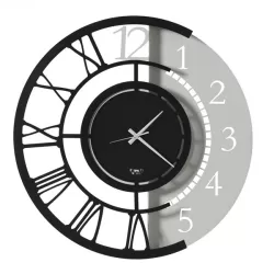 Orologio Fullmetaljack Grande, Bianco Marmo e Nero - Arti e Mestieri