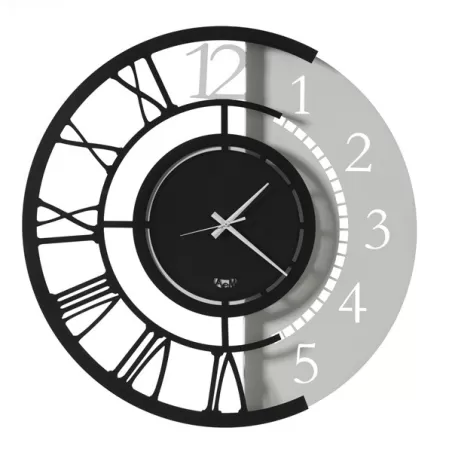 Orologio Fullmetaljack Grande, Bianco Marmo e Nero - Arti e Mestieri