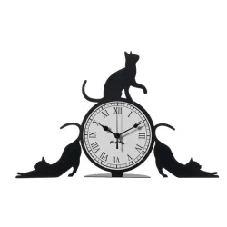 Orologio Cattitude Tavolo, Nero - Arti e Mestieri