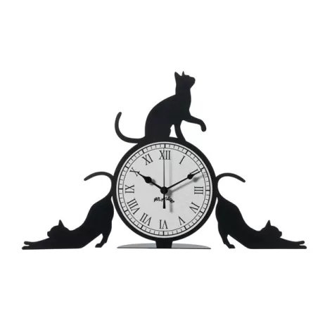 Orologio Cattitude Tavolo, Nero - Arti e Mestieri