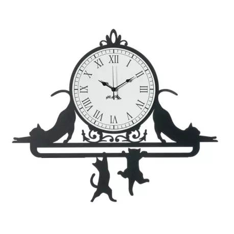 Orologio Cattitude Parete, Nero - Arti e Mestieri