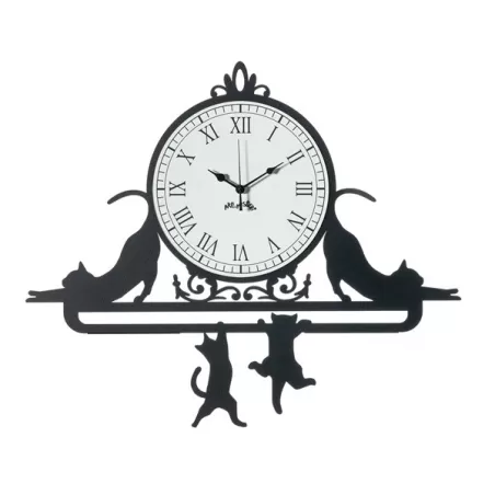 Orologio Cattitude Parete, Nero - Arti e Mestieri