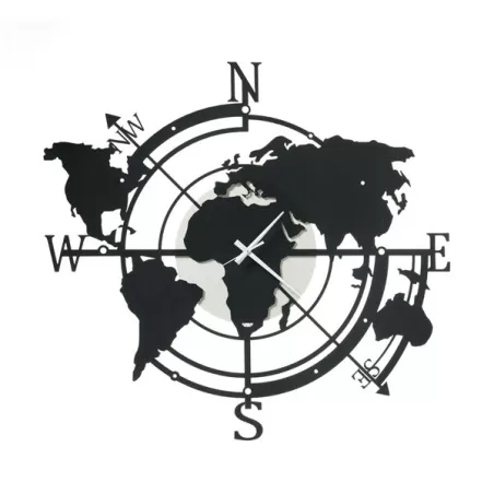 Orologio Planisfero, Avorio e Nero - Arti e Mestieri