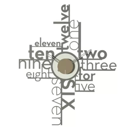 Orologio Lettering, Fango e Avorio - Arti e Mestieri