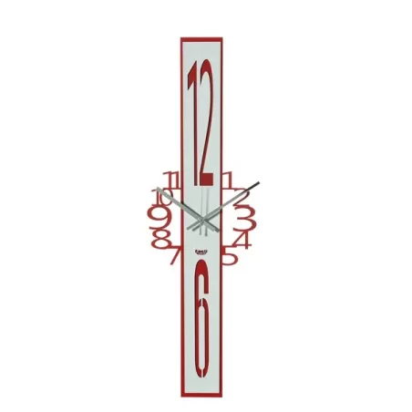 Orologio Jody, Rosso e Bianco Marmo - Arti e Mestieri