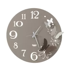 Orologio Butterflyflowers Piccolo, Sabbia, Bronzo, Avorio e Bianco marmo - Arti e Mestieri