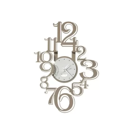 Orologio Freak Piccolo, Beige e Bianco Marmo - Arti e Mestieri