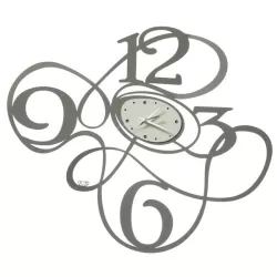 Orologio Sketch Grande, Nero e Bianco Marmo - Arti e Mestieri