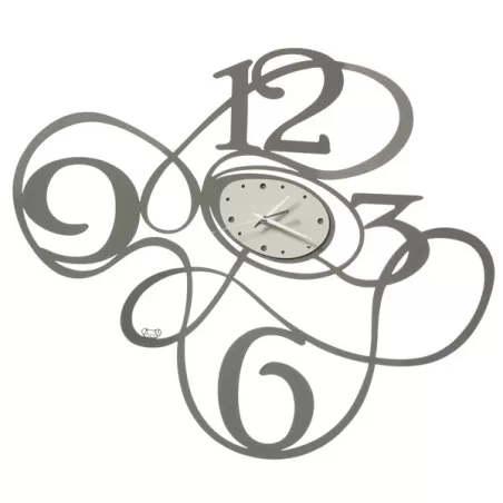 Orologio Sketch Grande, Nero e Bianco Marmo - Arti e Mestieri