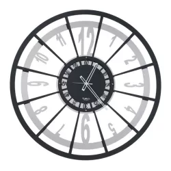 Orologio Master Grande, Acciaio e Nero - Arti e Mestieri