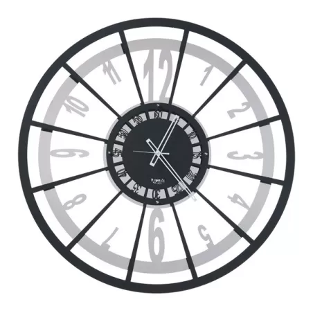 Orologio Master Grande, Acciaio e Nero - Arti e Mestieri