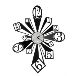 Orologio Slang, Nero e Bianco Marmo - Arti e Mestieri