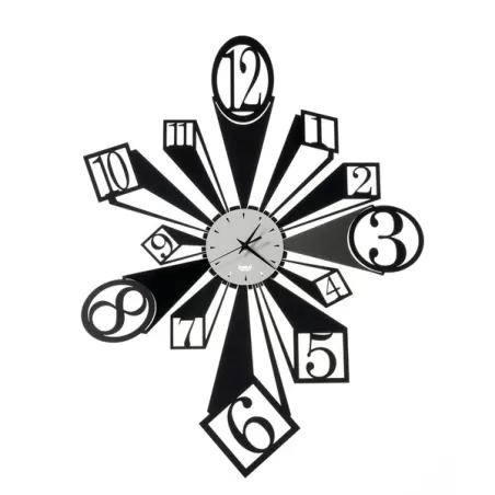 Orologio Slang, Nero e Bianco Marmo - Arti e Mestieri