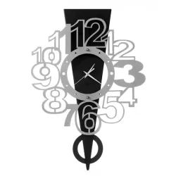 Orologio Fischer Pendolo, Nero e Alluminio - Arti e Mestieri