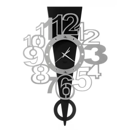 Orologio Fischer Pendolo, Nero e Alluminio - Arti e Mestieri