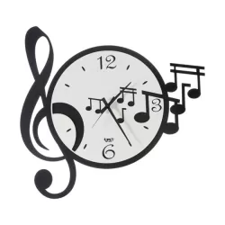 Orologio Musica, Nero e Bianco - Arti e Mestieri