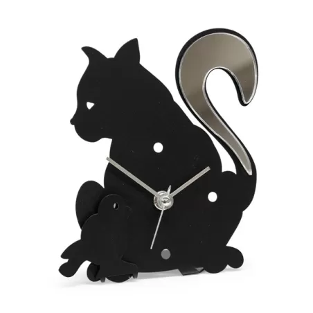 Orologio Kat, Nero Appoggio Argento - Arti e Mestieri