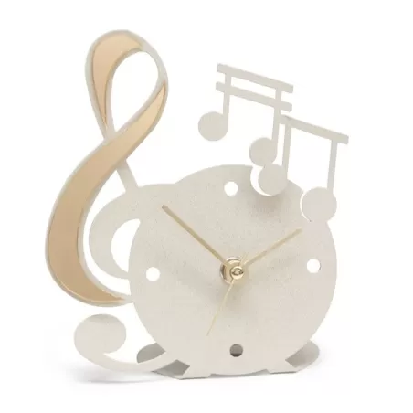 Orologio Musica, Avorio Appoggio Oro - Arti e Mestieri