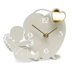 Orologio Angioletto Appoggio, Avorio e Oro - Arti e Mestieri