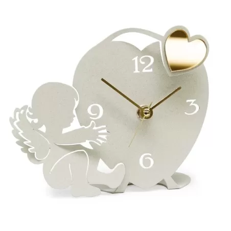 Orologio Angioletto Appoggio, Avorio e Oro - Arti e Mestieri