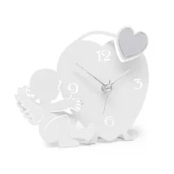 Orologio Angioletto Appoggio, Bianco e Argento - Arti e Mestieri