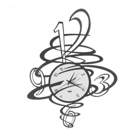 Orologio Tornado, Nero e Bianco Marmo - Arti e Mestieri