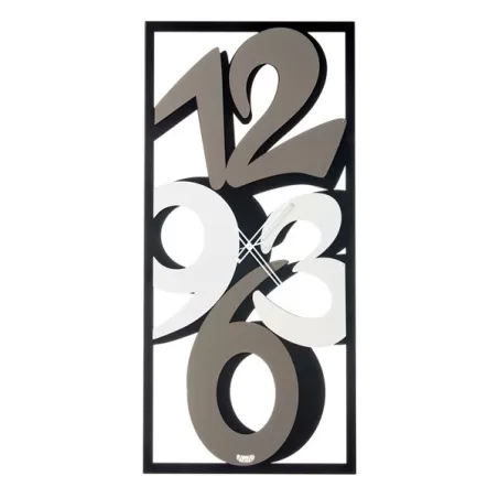 Orologio Vision, Nero Fango e Bianco Marmo - Arti e Mestieri