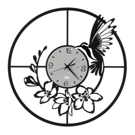 Orologio Colibri', Nero e Bianco Marmo - Arti e Mestieri