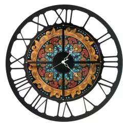 Orologio Maiolica Notte, Nero - Arti e Mestieri