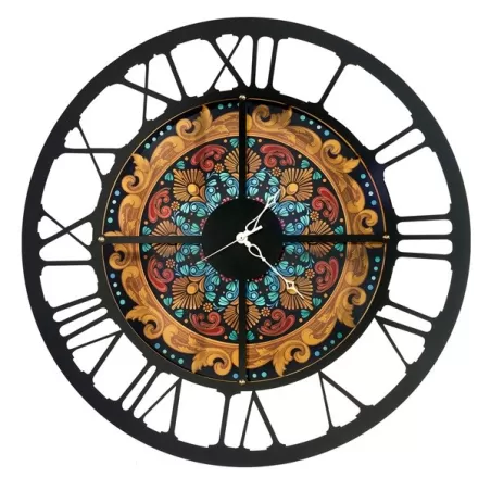 Orologio Maiolica Notte, Nero - Arti e Mestieri