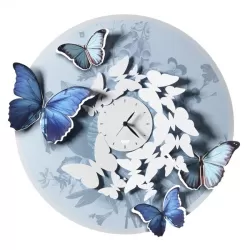 Orologio Mariposa Invierno, Bianco Marmo - Arti e Mestieri