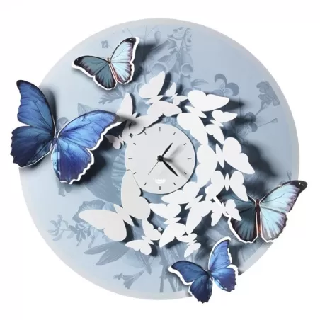Orologio Mariposa Invierno, Bianco Marmo - Arti e Mestieri