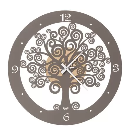 Orologio Albero Della Vita Grande, Oro Laccato e Fango - Arti e Mestieri