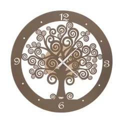 Orologio Albero Della Vita Grande, Oro Laccato e Bronzo - Arti e Mestieri