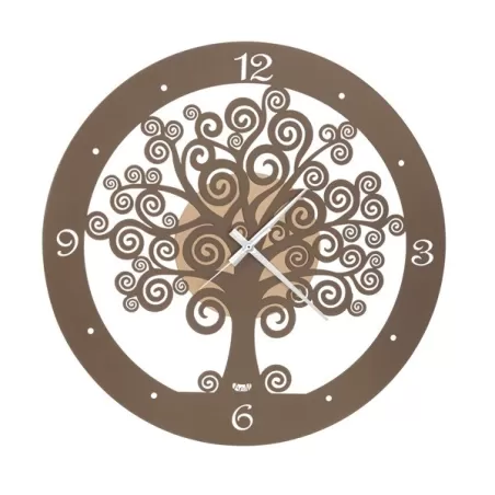 Orologio Albero Della Vita Grande, Oro Laccato e Bronzo - Arti e Mestieri