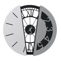 Orologio Metamorphosis, Nero, Bianco Marmo E Aaluminio - Arti e Mestieri