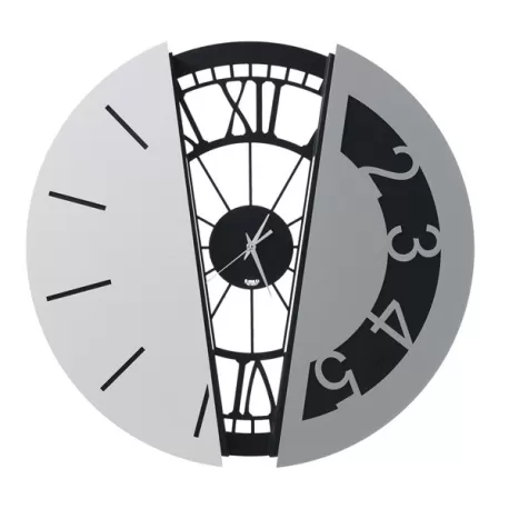 Orologio Metamorphosis, Nero, Bianco Marmo E Aaluminio - Arti e Mestieri