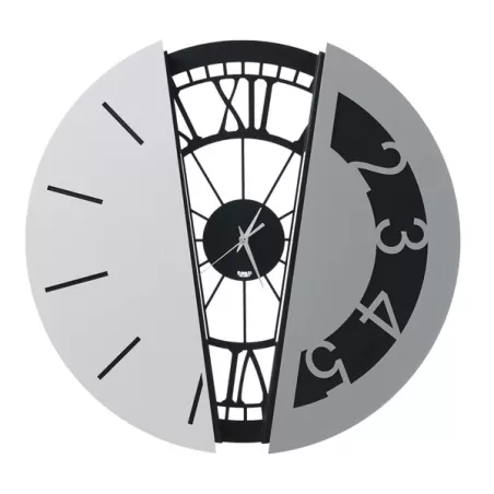 Orologio Metamorphosis, Nero, Bianco Marmo E Aaluminio - Arti e Mestieri