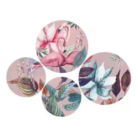 Piatti decorativi da parete Nassau - set 4 pezzi Cm. 2 pezzi 26,5 - 2 pezzi Cm. 20,5 - L'oca Nera