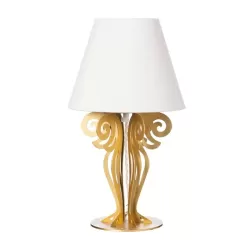Abat-Jour Circeo, Oro Trasparente Paralume, Avorio - Arti e Mestieri