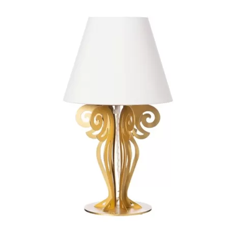 Abat-Jour Circeo, Oro Trasparente Paralume, Avorio - Arti e Mestieri