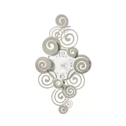 Orologio Arabesque, Sabbia e Bianco Marmo - Arti e Mestieri